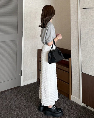 V-neck short-sleeve sweatshirt