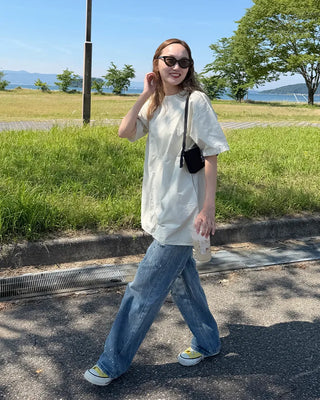 Block Stitch Oversized Tunic