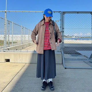 Striped long-sleeved T-shirt