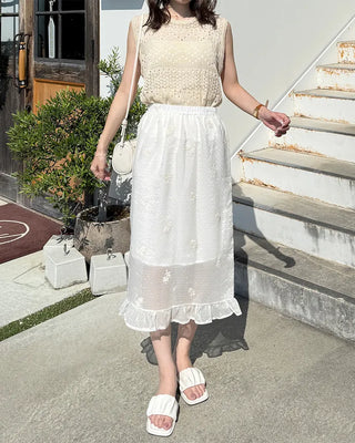 Openwork Sleeveless Knit