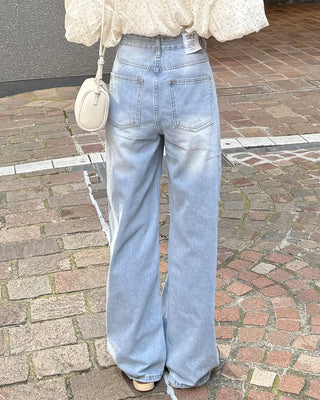 Wide-fit denim pants