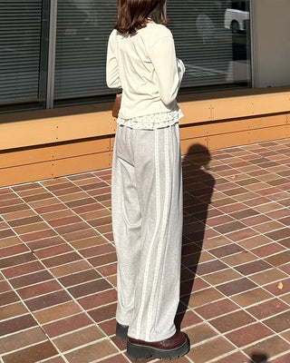 Side lace point sweatpants