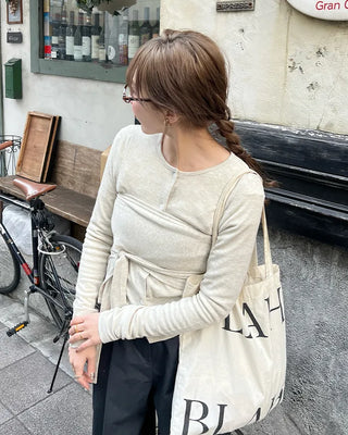 Cardigan set with wrap bustier