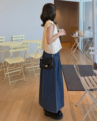 French Girly Frill Sleeveless Knit