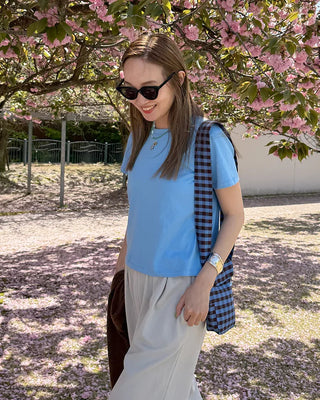 Round neck basic short-sleeve T-shirt