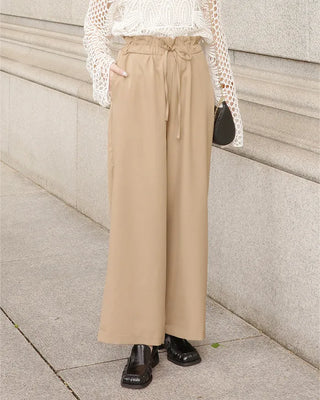 (ORIGINAL) High-waisted frill banding pants