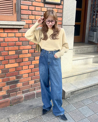 Asymmetrical Shoulder Loose Fit Knit