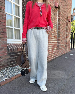 Simple elastic waist sweatpants