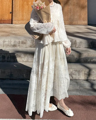 Flower lace blouse