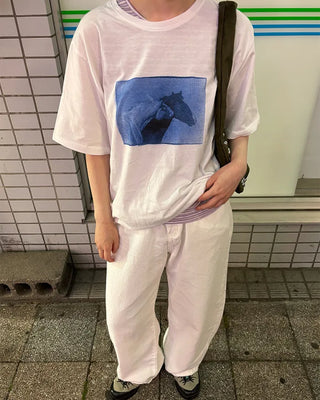 Cotton wide-leg pants