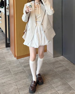 Dot strap long-sleeved T-shirt