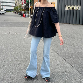 Bootcut denim pants