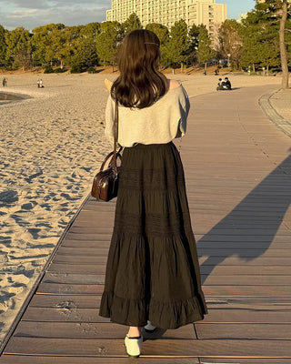 Simple off-shoulder sweatshirt