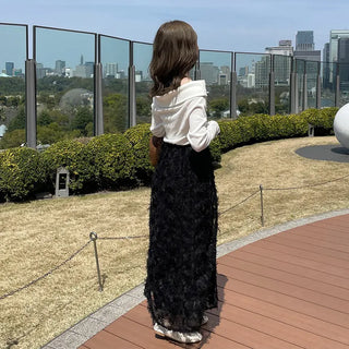 Ribbon Point Open Shoulder T-Shirt