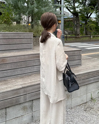 Simple jacket and slacks set