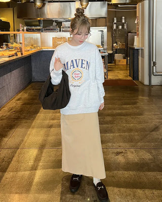 MAVEN Printed Oversized Sweatshirt