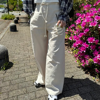 String wide pants