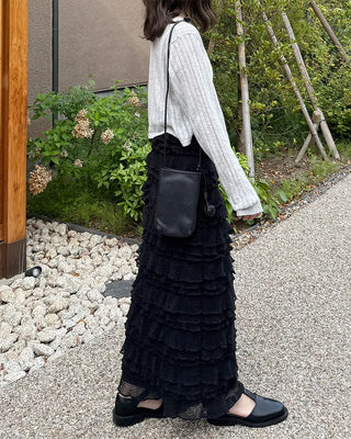 Perforated Cropped Cardigan