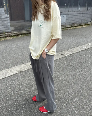Pintuck stripe banding slacks