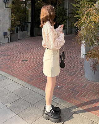 Oversized striped shirt