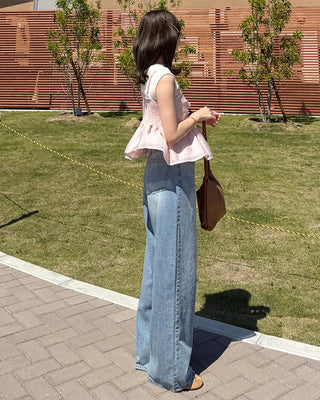 Twisted Frill Bustier Blouse