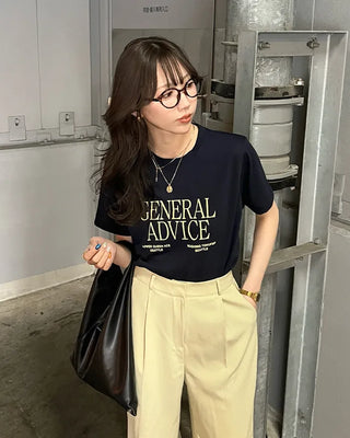 ADVICE Lettering Short-Sleeve T-Shirt