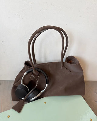 Suede shoulder bag