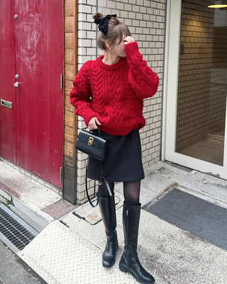 Cable Round Neck Knit