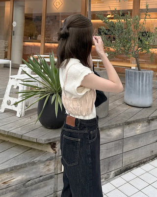 Shirred Cropped Bustier