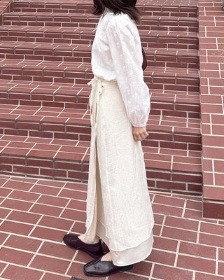 Flower pattern sheer blouse