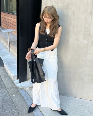 Wrap detail long skirt