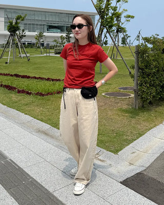Simple round neck short-sleeved T-shirt