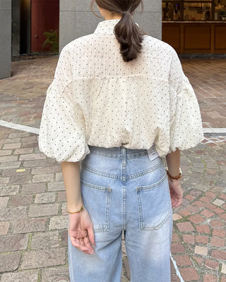 Polka Dot Balloon Blouse