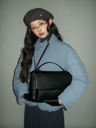 [Moromoro2] Bow Pocket Down Jacket