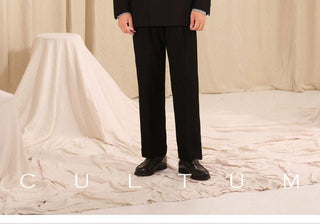 [CULTUM] Herringbone Peak Lapel Double Breasted Suit