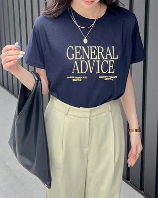 ADVICE Lettering Short-Sleeve T-Shirt
