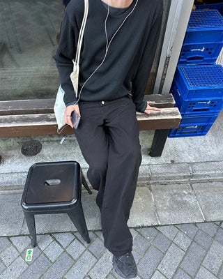 Crop-fit layered knit