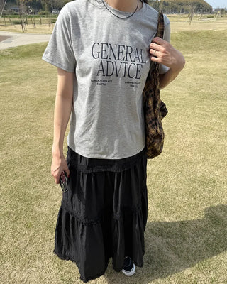 ADVICE Lettering Short-Sleeve T-Shirt