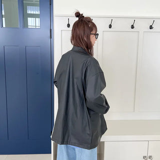 Simple leather jacket