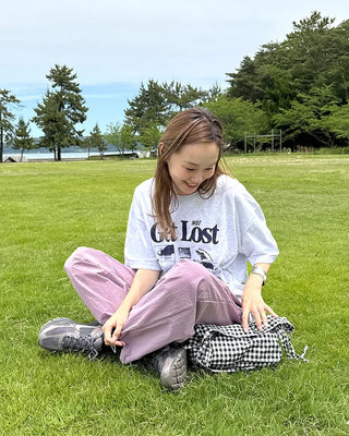 (Unisex) Nylon Check String Pants