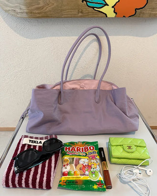 Nylon Multi-Square Tote Bag
