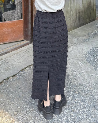 Wave frill long skirt