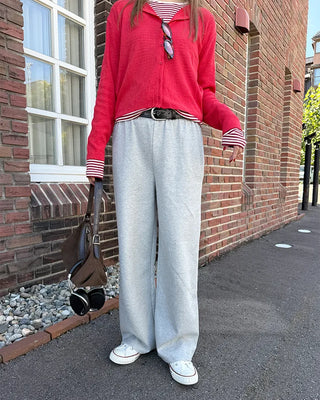 Simple elastic waist sweatpants