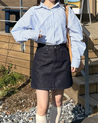 Loose-fit striped shirt