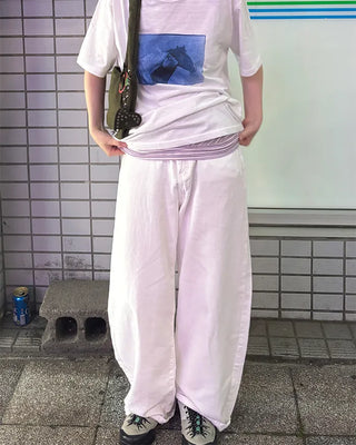 Cotton wide-leg pants