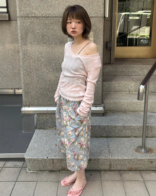 Flower pattern Bermuda shorts