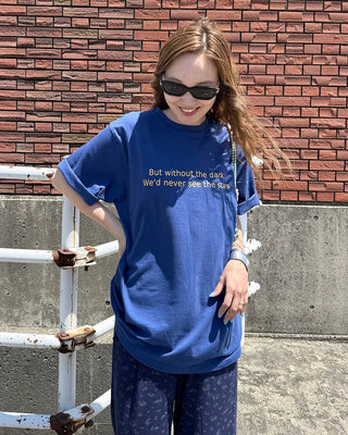 Oversized Lettering Half-Sleeve T-Shirt