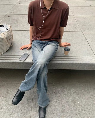 Slim bootcut denim pants