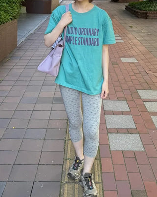 Lettering Short-Sleeved T-Shirt