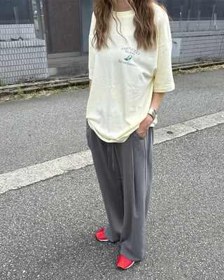 Pintuck stripe banding slacks
